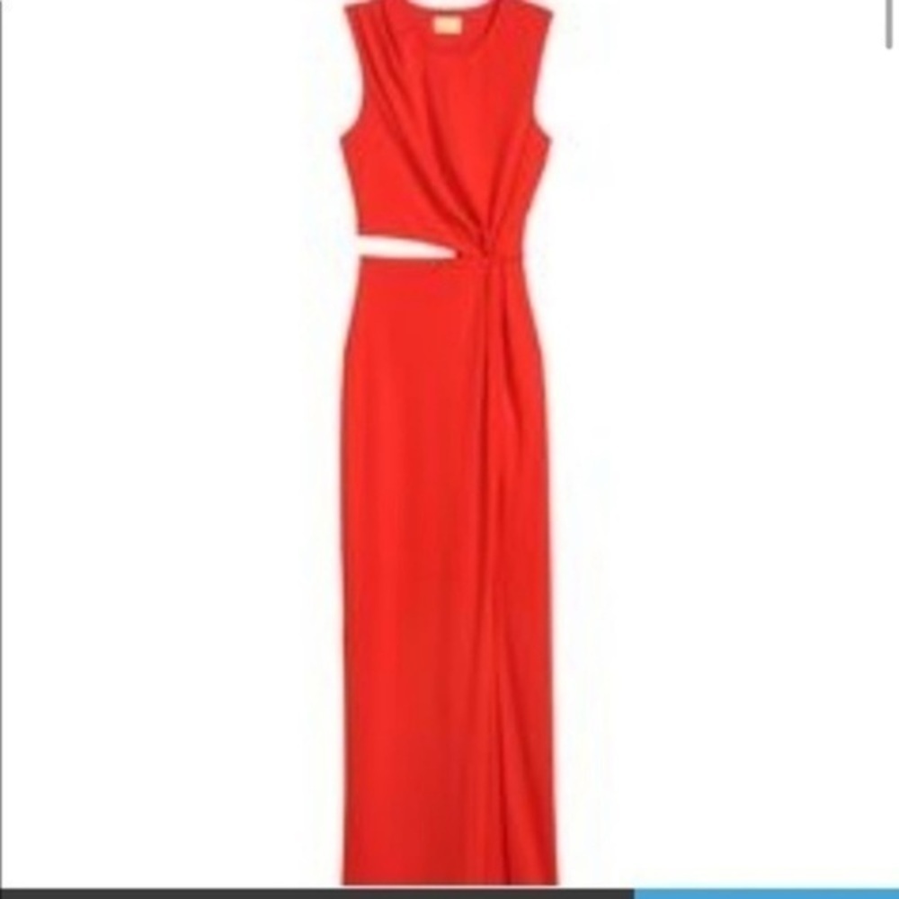 H&M gold collection red/orange dress open beautiful super fabulous dress EUC